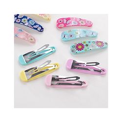 Pine Kids Free Size Snap Clips with Floral Print Pack of 12 - Multicolour