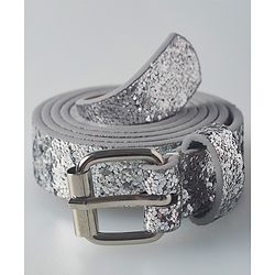 Pine Kids Belts with Sequin Design   - Silver