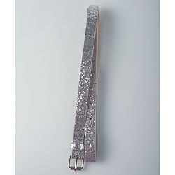 Pine Kids Belts with Sequin Design   - Silver