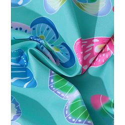 Pine Kids Sleeveless Two Piece Swimsuit with Butterfly Print - Green