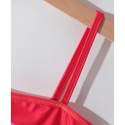 Pine Kids One Shoulder Sleeveless Striped  V Cut Swimsuit - Multicolor