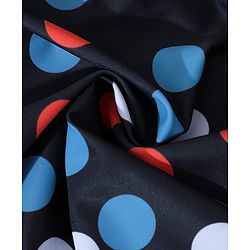 Pine Kids Sleeveless  Frock Swimsuit with Polka Dots Print - Black