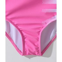 Pine Active Sleeveless  V Cut Swimsuit with Text Print - Pink