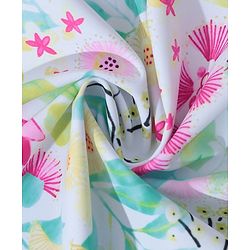 Pine Kids Full Sleeves V Cut Swimsuit with Cap Floral Print -  Multicolor