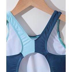 Pine Kids Sleeveless V Cut Swimsuit With Galaxy Print - Multicolor