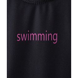 Pine Active Sleeveless Printed Legged Swimsuit -Black