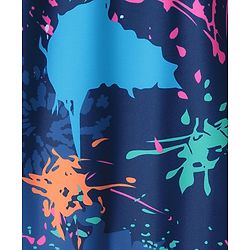 Pine Kids Sleeveless Printed  Legged Swimsuit - Blue