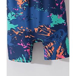 Pine Kids Sleeveless Printed  Legged Swimsuit - Blue