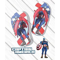 Pine Kids Marvel Slip On Flip Flops With Captain America Design - Red