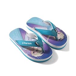 Pine Kids Disney  Slip On Flip Flops With Disney Frozen Print-Teal Blue