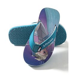 Pine Kids Disney  Slip On Flip Flops With Disney Frozen Print-Teal Blue
