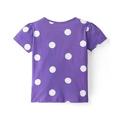 Pine Kids Half Sleeves Night Suit Polka Dot Print - Passion Flower