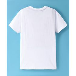 Pinekids Marvel Cotton Knit Half Sleeves T-Shirt With Avengers Print - White