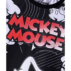 Pine Kids Disney  Half Sleeve T-Shirt with Mickey Mouse Family Graphics - Black