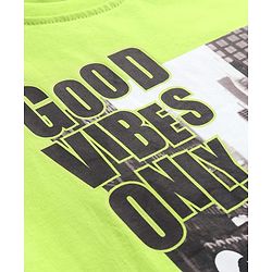 Pine Kids Disney 100% Cotton Knit Half Sleeve T-Shirt with Mickey Mouse Family Graphics - Green