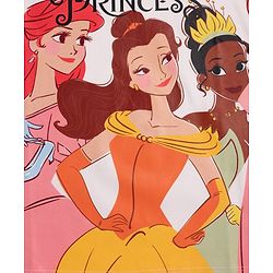 Pine Kids Disney Cotton Knit Half Sleeves T-Shirt With Disney Princess Print - White