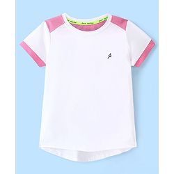 Pine Active High Stretch Skin Friendly Half Sleeves T-Shirt -White