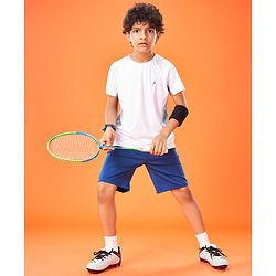 Pine Active High Stretch Skin Friendly Half Sleeves T-Shirt -White