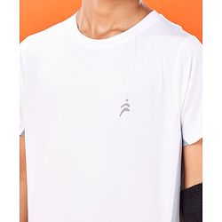 Pine Active High Stretch Skin Friendly Half Sleeves T-Shirt -White
