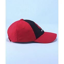 Pine Kids Marvel Cotton Summer Cap With Avengers Graphics - Red & Black
