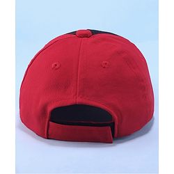 Pine Kids Marvel Cotton Summer Cap With Avengers Graphics - Red & Black
