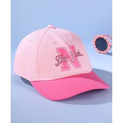 Pine Kids Summer Cap New York Print - Pink