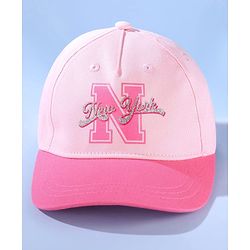 Pine Kids Summer Cap New York Print - Pink