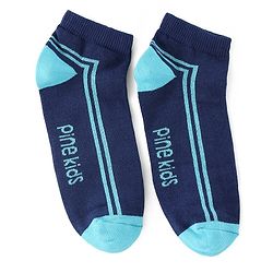 Pine Kids Ankle Length Socks Logo Design Pack of 3 - Multicolor