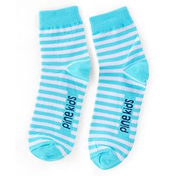 Pine Kids High Ankle Length Socks Hawaiin Theme Print Pack of 3 - Blue