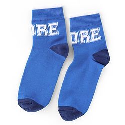 Pine Kids Knit High Ankle Length Socks with Text Design Pack of 3 - Multicolour