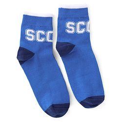 Pine Kids Knit High Ankle Length Socks with Text Design Pack of 3 - Multicolour