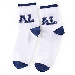Pine Kids Knit High Ankle Length Socks with Text Design Pack of 3 - Multicolour