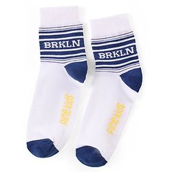 Pine Kids High Ankle Length Socks Text and Stripes Print Pack of 3 - Multicolor