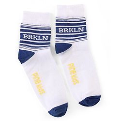 Pine Kids High Ankle Length Socks Text and Stripes Print Pack of 3 - Multicolor