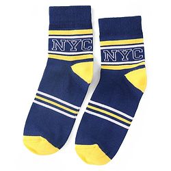 Pine Kids High Ankle Length Socks Text and Stripes Print Pack of 3 - Multicolor