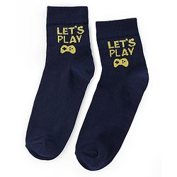 Pine Kids High Ankle Length Socks Text Print Pack of 3 - Multicolor