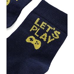 Pine Kids High Ankle Length Socks Text Print Pack of 3 - Multicolor
