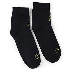 Pine Kids High Ankle Length Socks Text Print Pack of 3 - Multicolor