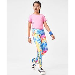 Pine Active Full Length Super Stretch Leggings Text Print - Multicolour