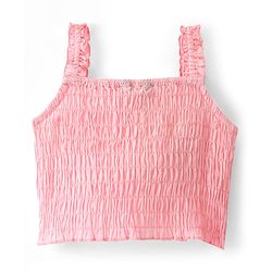 Pine Kids Cotton Woven Sleeveless Solid Color Top & Shorts Set - Pink