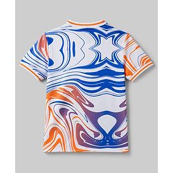 Pine Active Half Sleeves T-Shirt and Shorts Set Marble Print - White