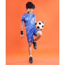 Pine Active Half Sleeves All Over Printed T-Shirt and Shorts Set - Blue