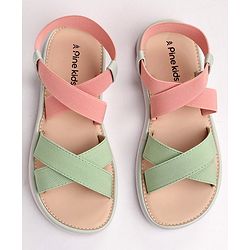 Pine Kids Back Strap Closure Sandals - Mint Green