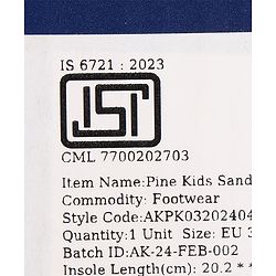 Pine Kids Sandals with Velcro Closure -  Multicolor