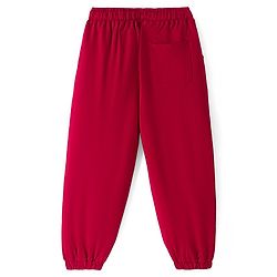 Pine Kids Cotton Knit Full Length Text Printed Lounge Pant - Scarlet Red