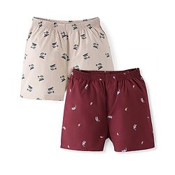 Pine Kids Cotton Elasticated Boxers Cactus Print Pack of 2 (Color May Vary)