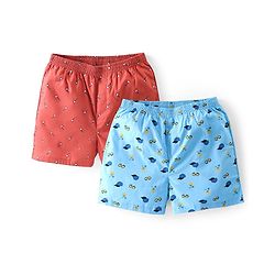 Pine Kids Cotton Elasticated Boxers Sunglasses Print Pack of 2 (Color May Vary)