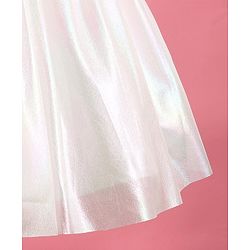 Pine Kids Sleeveless Solid Color Party Frock - White