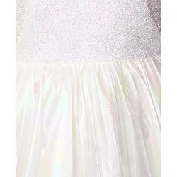 Pine Kids Sleeveless Solid Color Party Frock - White