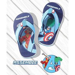 Pine Kids Marvel Slip On Flip Flops Avenger Design - Navy Blue